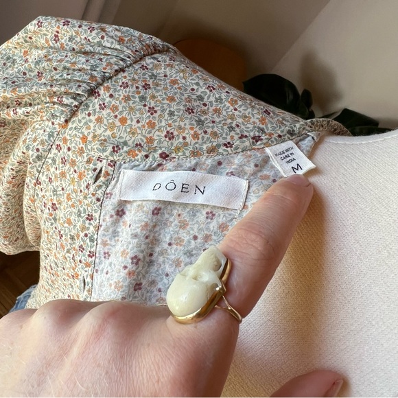 DOEN Pirouette Top/ blouse  in Mustard California Wildflower Floral - Picture 2 of 6